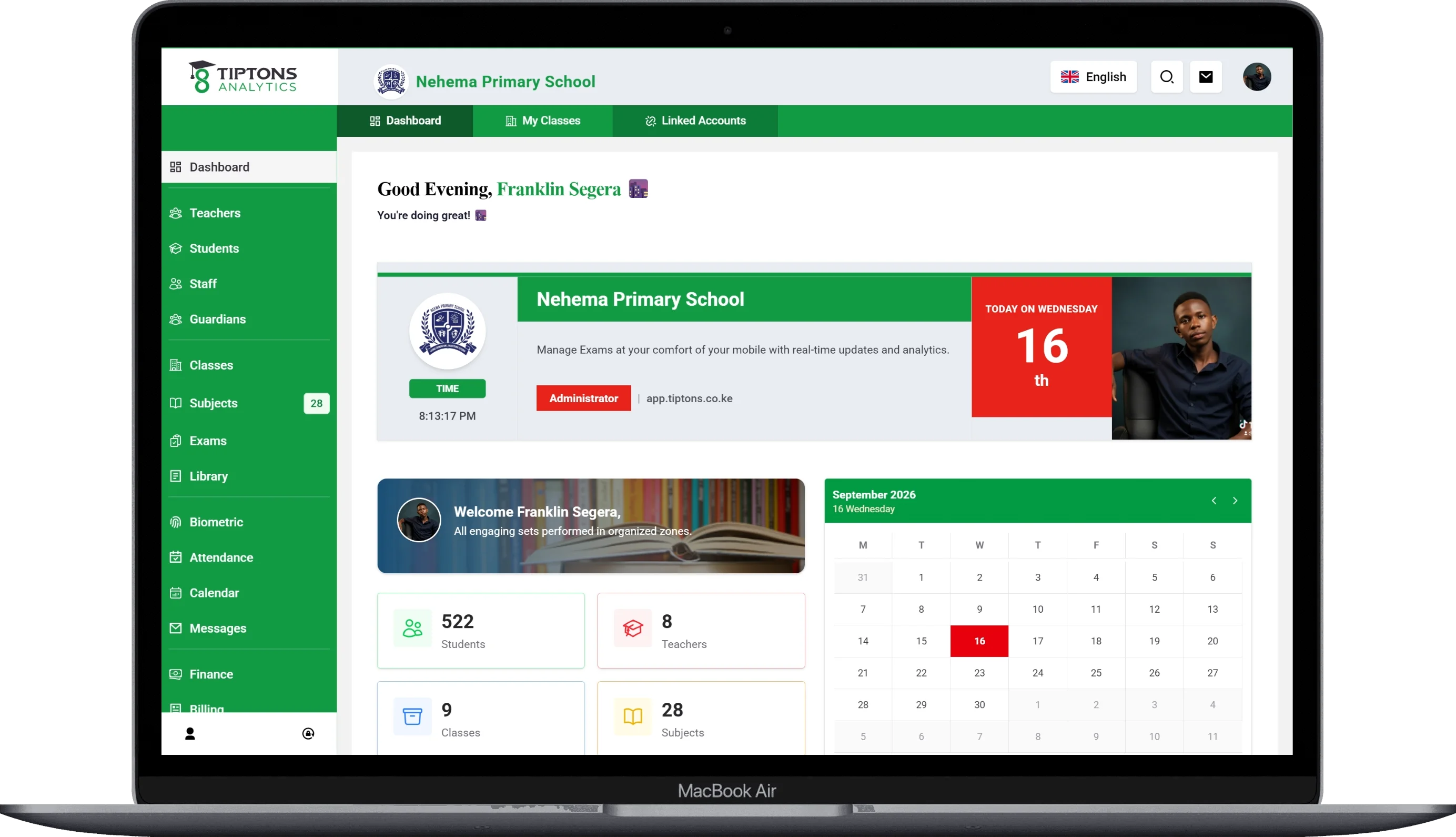 Tiptons Analytics compared to world-class school management systems